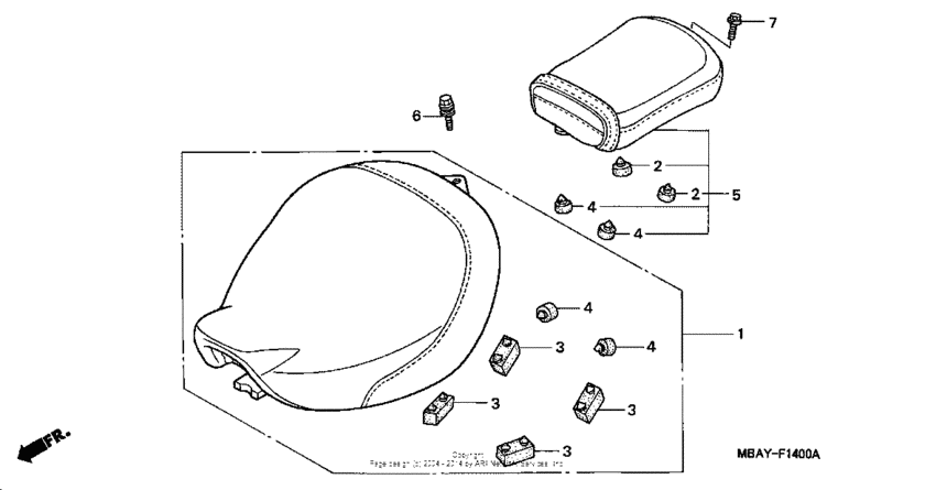 VT750C Сиденье