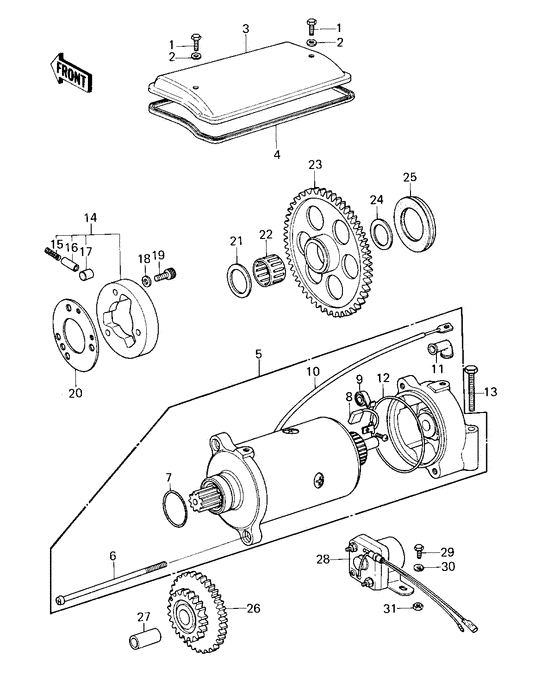 Starter motor/starter clutch