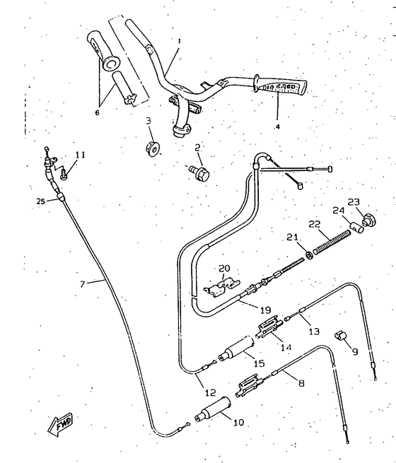 CW50RS Steering handle. cable