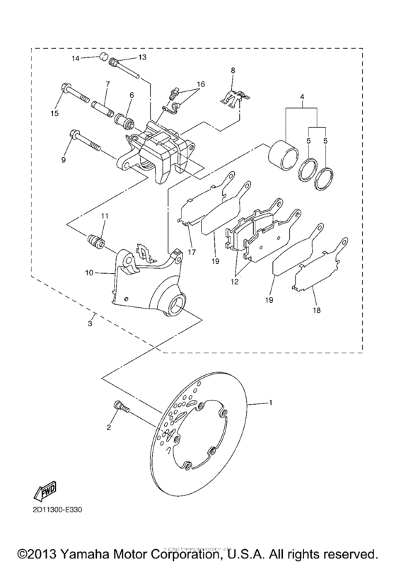 FZS10V Задний суппорт