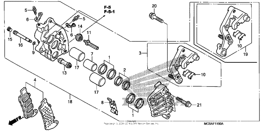 Right front brake caliper ('07)
