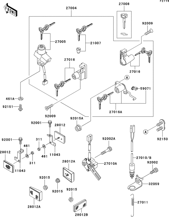 EX500 Замок зажикания