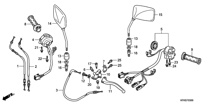 Handle lever/switch/cable /mirror