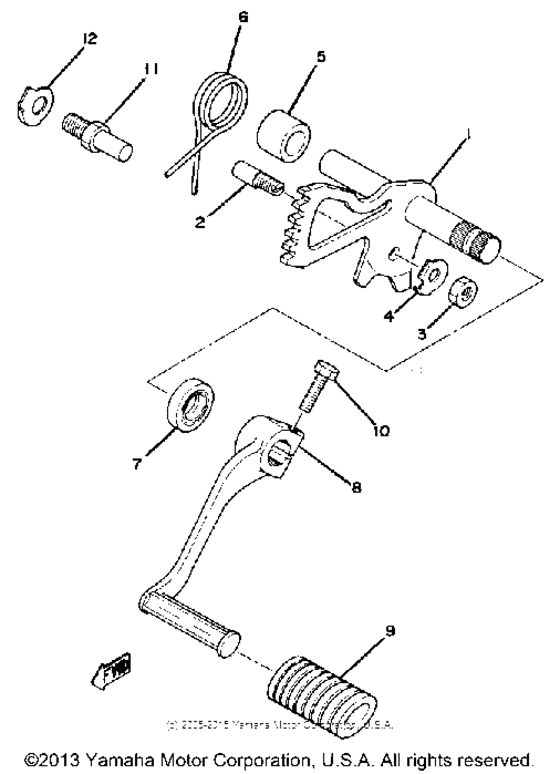 Shift shaft-shift pedal