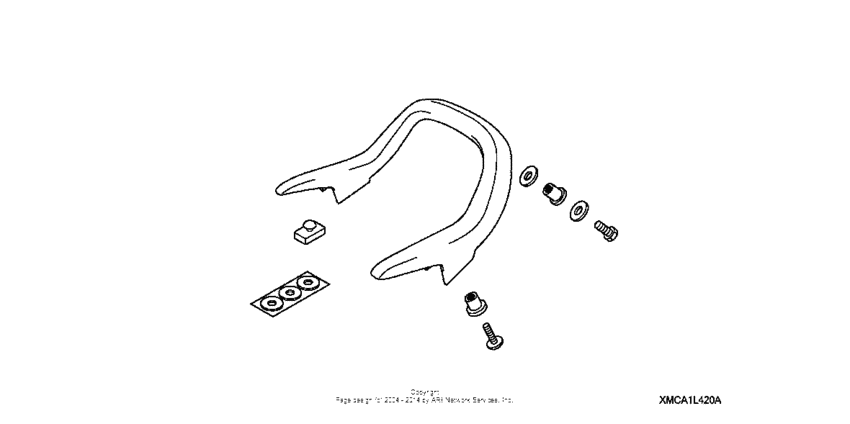 GL1800 (ABS) Rear spoiler accent (chrome)