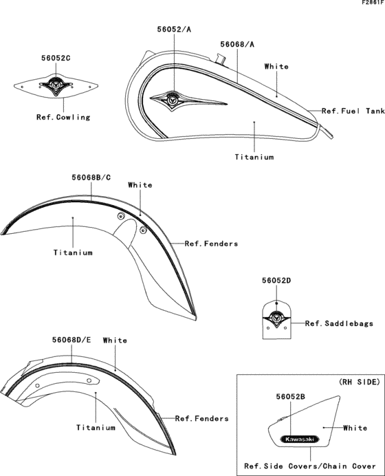 VN900 Decals(white / titanium)(d8f)