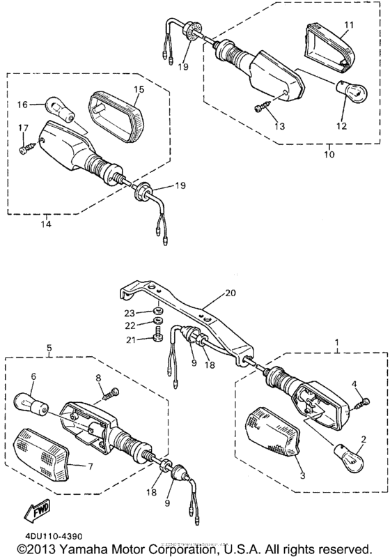XJ600SFC Поворотники