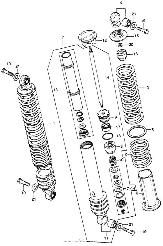 Rear shock absorber m