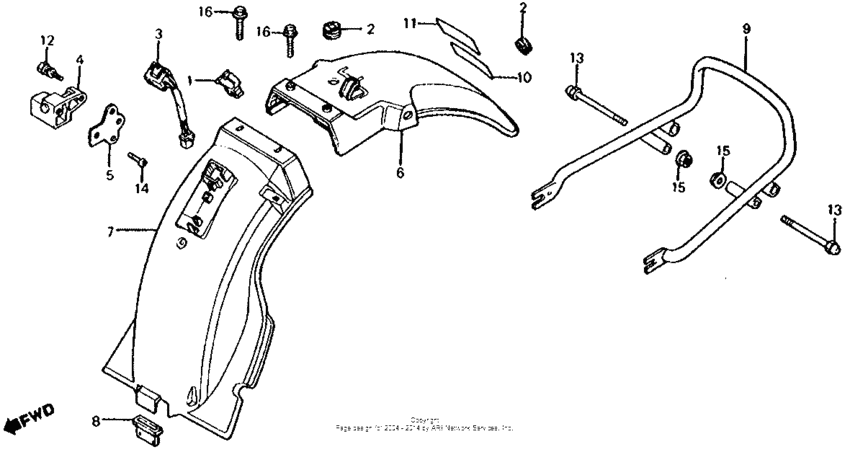 Cx500c rear fender