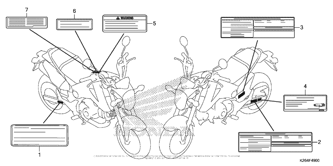 MSX125 Лейбл предостережения