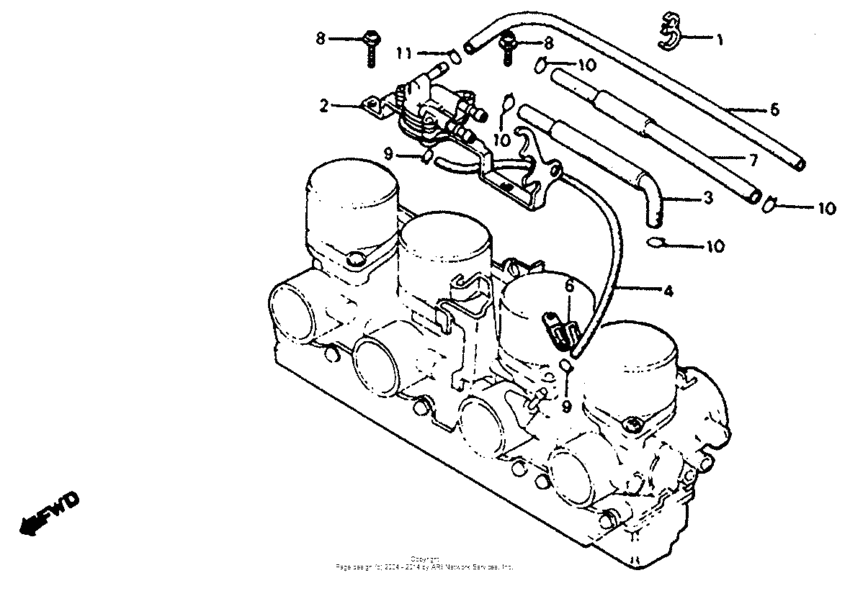 CB750SC Automatic fuel valve