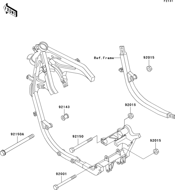 EX500 Рама ,крепежные детали