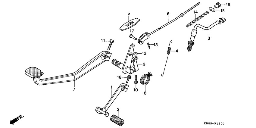 Brake pedal assy