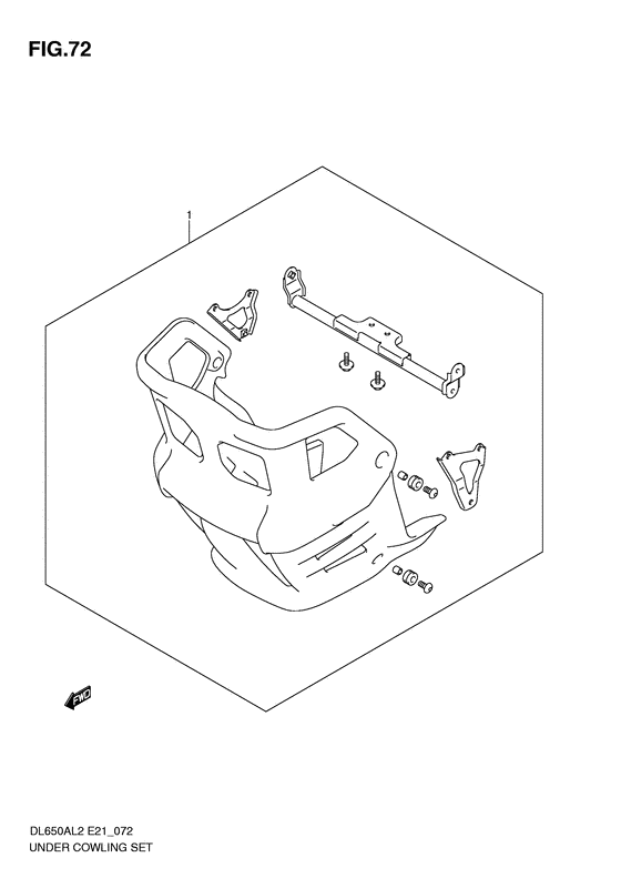DL650 (ABS) Under cowling set