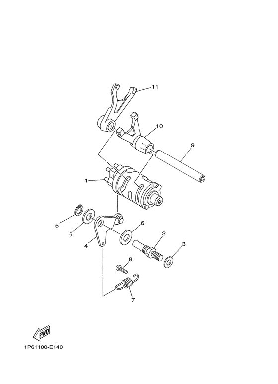 Shift cam & fork