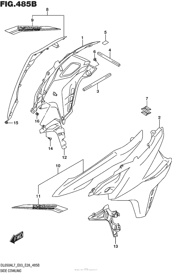 Side Cowling (Dl650Al7 E03) (For Yvb,yww)
