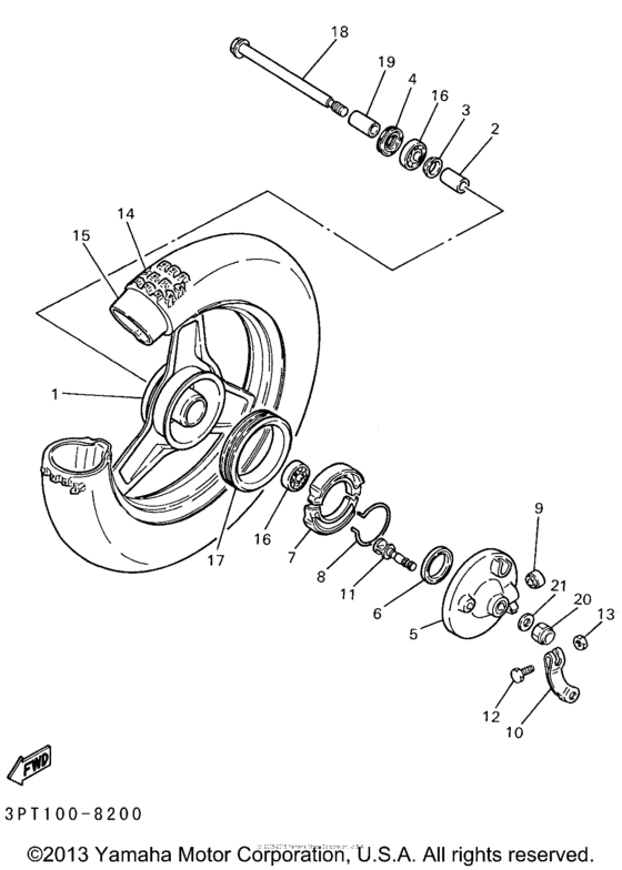 PW50P Переднее колесо