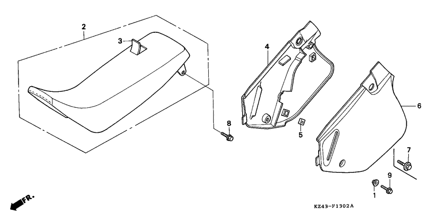 CR125R Seat / side cover