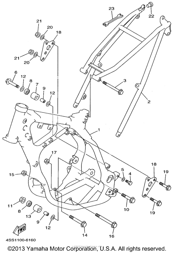 YZ125H1 Рама