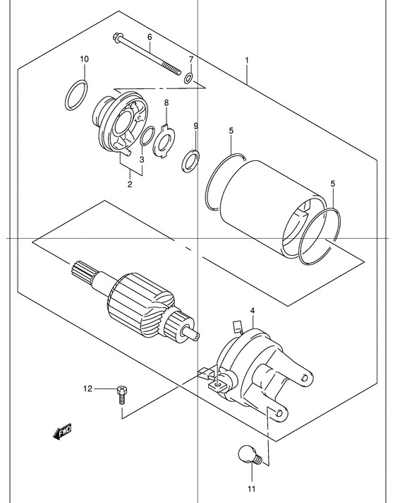 UC150 Стартерный мотор