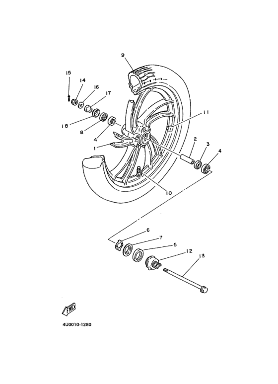 RZ350 ﾌﾛﾝﾄﾎｲｰﾙ