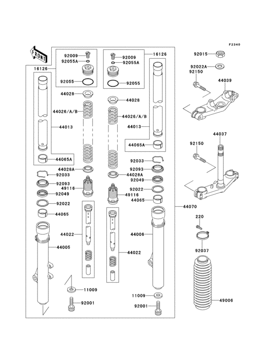 Front fork(kx80-r4/r5)