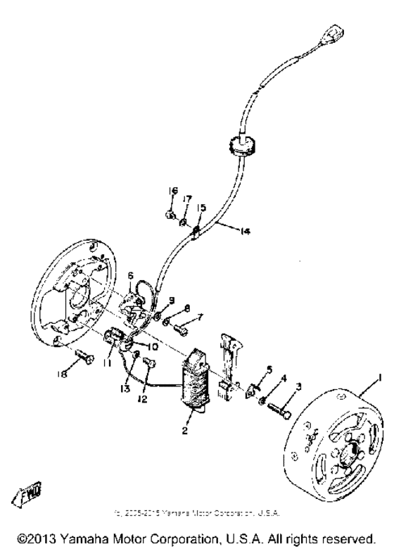 Flywheel magneto