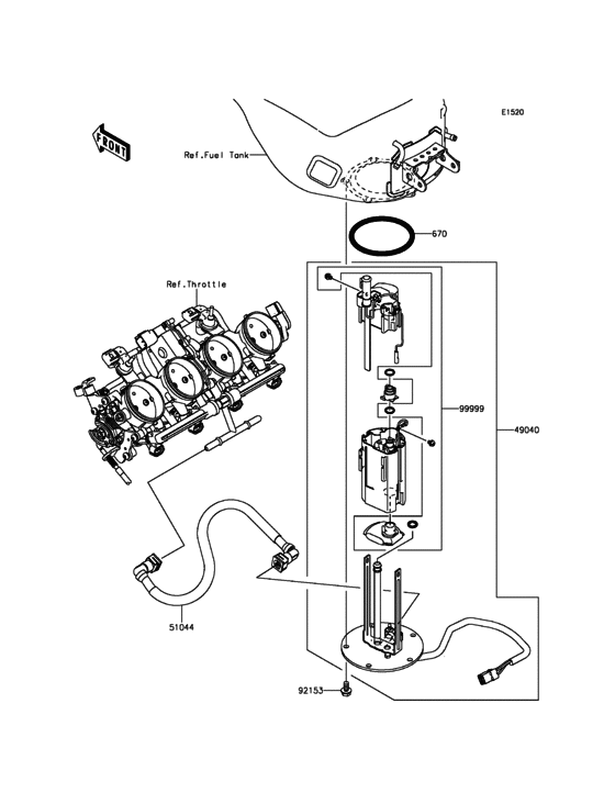 ZX600 Топливный насос