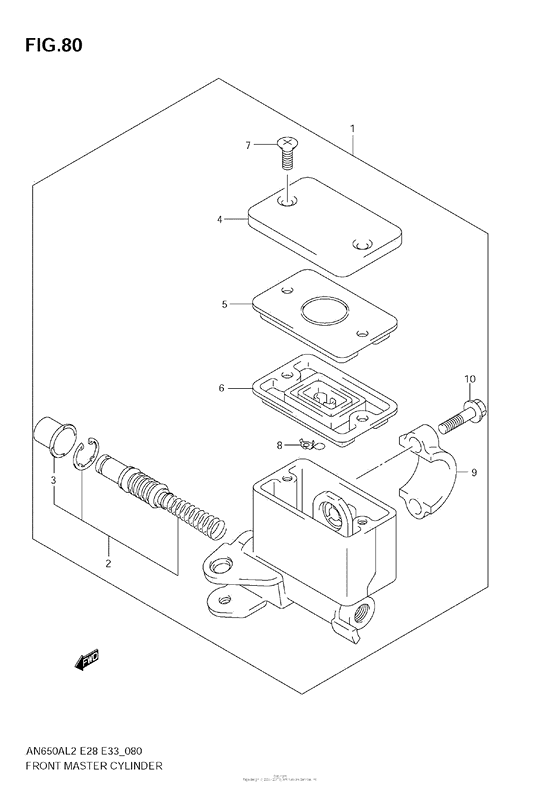 AN650 (ABS) Главный тормозной цилиндр