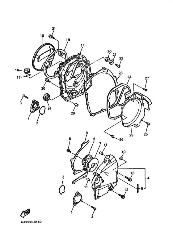 Crankcase cover ass`y  (v