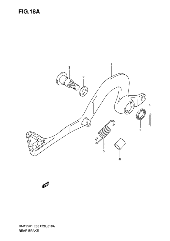 RM125 Передний суппорт