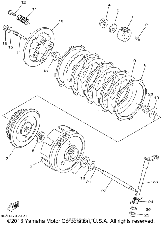 TTR125P Сцепление