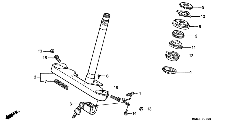 VT600CD Траверса нижняя