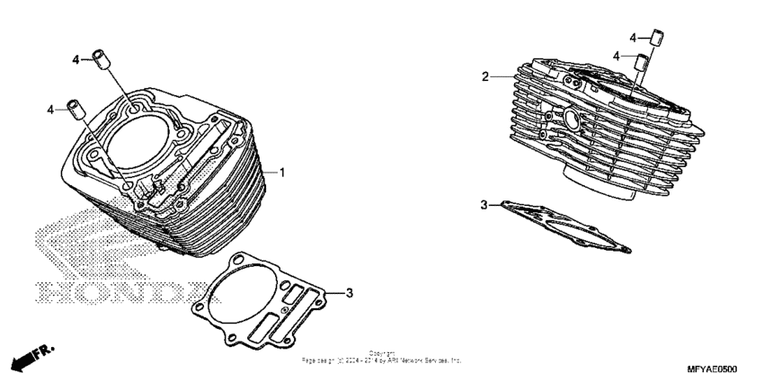 VT1300CS (ABS) Цилиндры