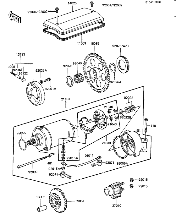 Starter motor/starter clutch
