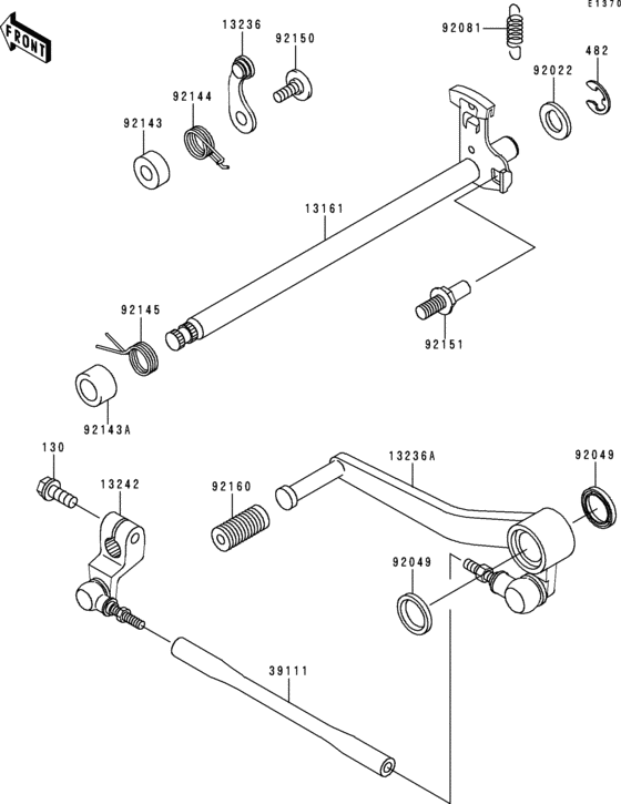 ZX600 Механизм переключения передач
