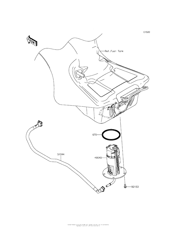 ZX1400 Топливный насос