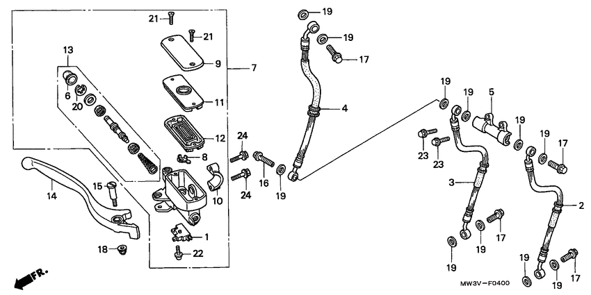 Fr. brake master cylinder