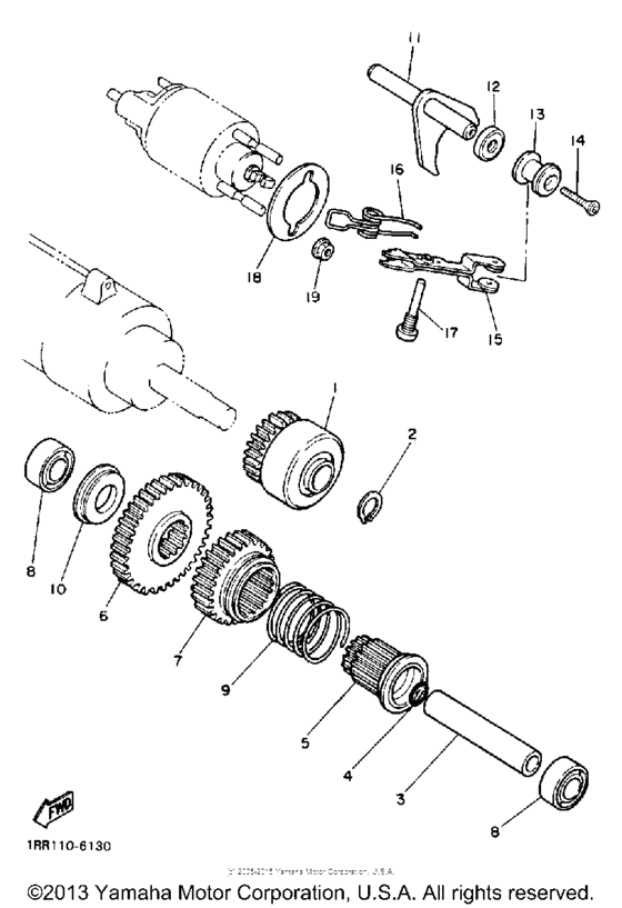 XV1100BC Муфта стартера