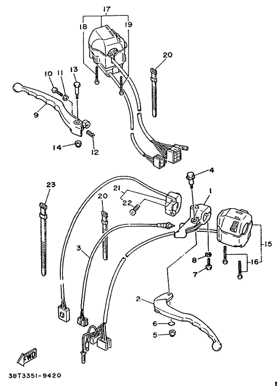Handle switch. lever