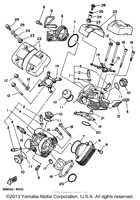 XV250 Головка цилиндров