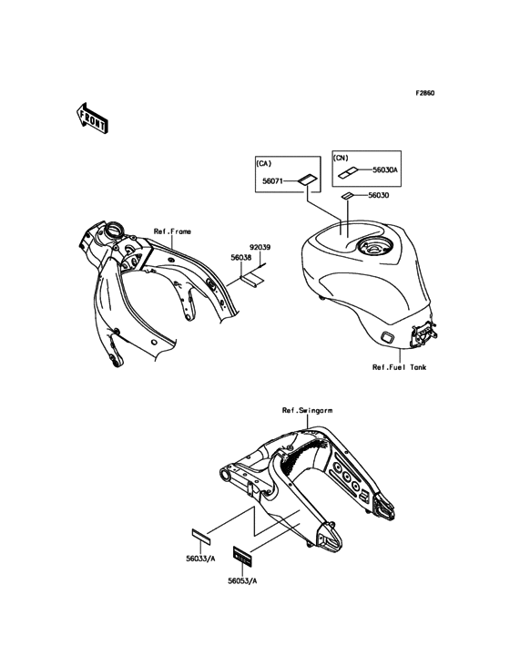ZX636 Лейбл предостережения