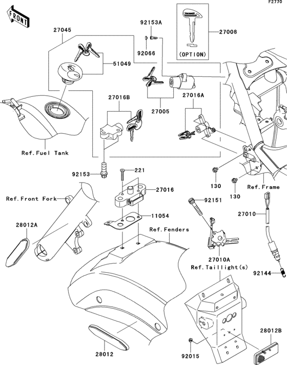 VN900 Замок зажикания