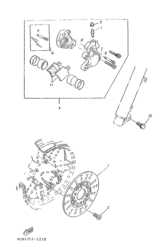 CW50 Front brake. caliper