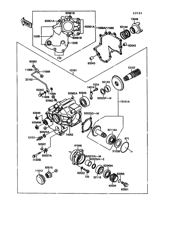 Front bevel gear(1/2)