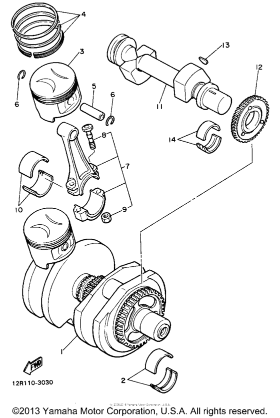 Crankshaft-piston