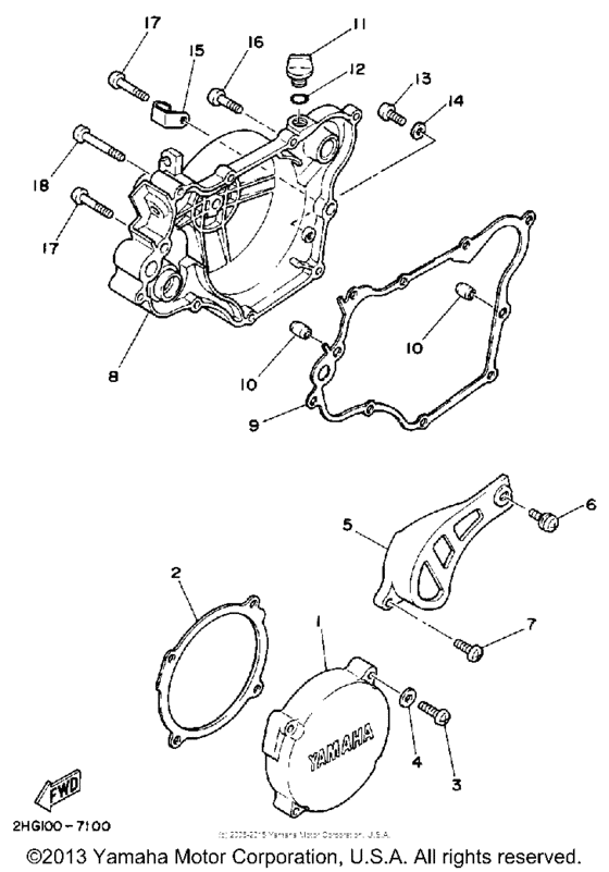 YZ125T Боковые крышки