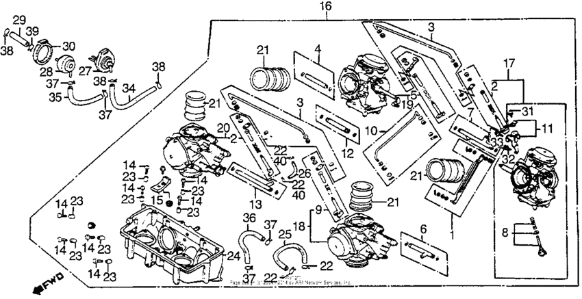 Carburetor assy. + carburetor link