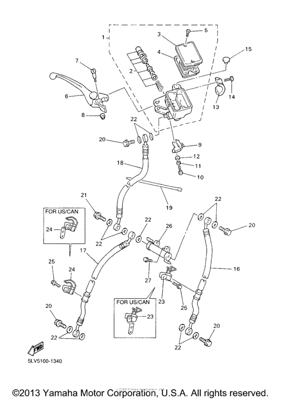 FZS1000PC Главный тормозной цилиндр
