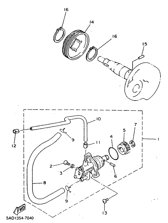 YN50R Масляный насос